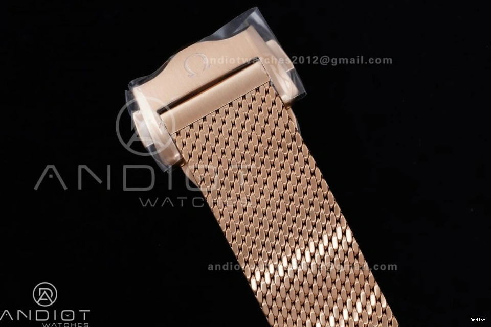 300M A8806 1:1 VSF on Diver Bracelet Gold Mesh Edition Seamaster Dial Best Rose Black 1224